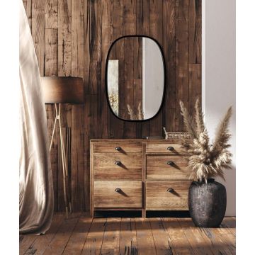 Lustro Dolio – czarne owalne 50x85cm GieraDesign DOL/BK/50x85