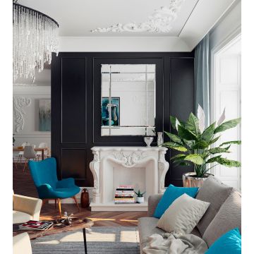 Lustro Faziz z białą płytą 70x90cm GieraDesign FZS/PW/70x90