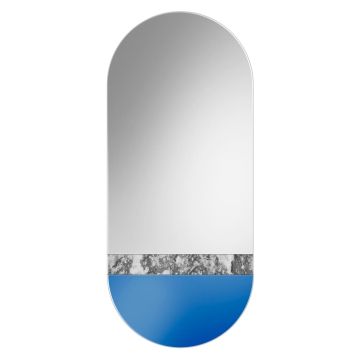 Lustro Fusion niebieskie/pasek Corrosi 60x125cm GieraDesign FUS/NE/PCO/60x125