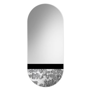 Lustro Fusion Corrosi/pasek czarny 50x115cm GieraDesign FUS/CO/PBK/50x115