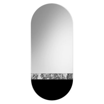 Lustro Fusion czarne/pasek Corrosi 60x125cm GieraDesign FUS/BK/PCO/60x125