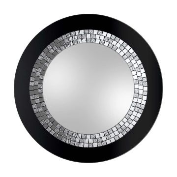 Lustro w stylu Glamour czarne 88cm GieraDesign GLM/BK/88