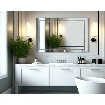 Lustro 60x80 cm GieraDesign Bracelet SQ srebrne BSQ/SV/60x80