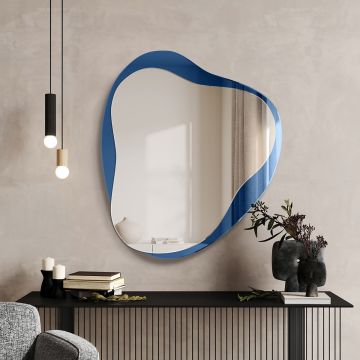 Lustro dekoracyjne 86x100 cm GieraDesign Amo niebieskie AMO/NE/86x110