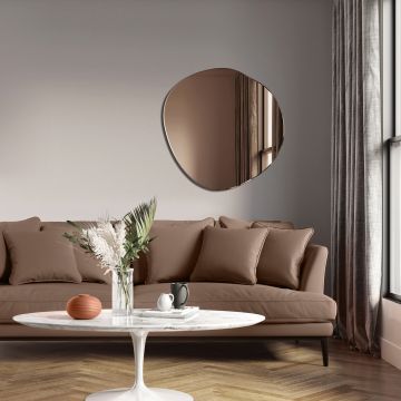 Lustro nieregularne 120 cm GieraDesign Lapis brązowe LAP/BR/120