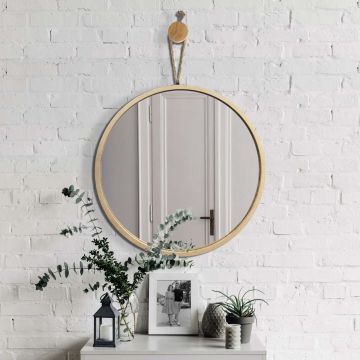 Lustro Loop – duże wiszące na sznurku 50cm GieraDesign LOO/SK/50