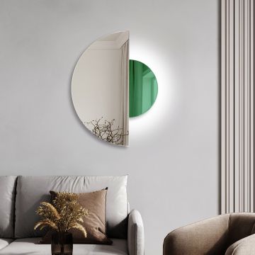 Lustro podświetlane 3000K 90x67,5 cm GieraDesign Luna zielone LNA/LED/GR/90x67/3000K/BZ