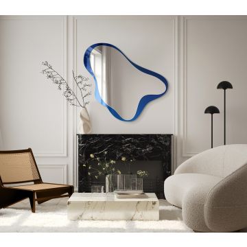 Lustro 118x110 cm GieraDesign Obses niebieskie OBS/NE/118x110
