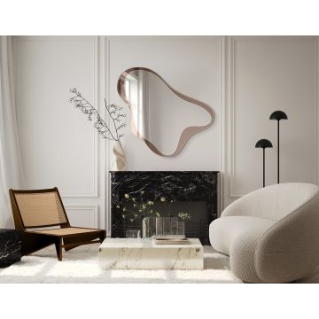 Lustro 130x120 cm GieraDesign Obses brązowe OBS/BR/130x120