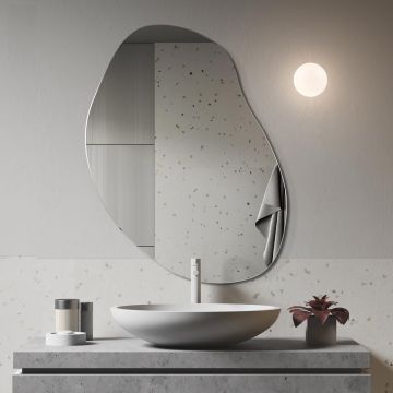 Lustro GieraDesign Plama NO.3 65x83cm o organicznym kształcie PLA/3/OP/65x83
