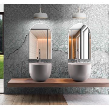 Lustro GieraDesign Portal 70x110cm łukowe białe POR/SL/W/70x110