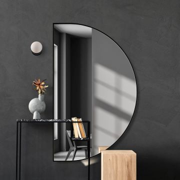 Lustro GieraDesign Portal Wide 80x60cm szerokie, czarne PRW/B/80x60