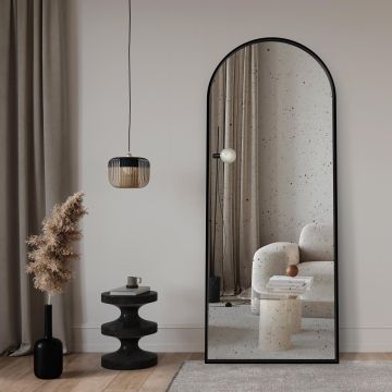 Lustro stojące GieraDesign Portal 80x170cm czarne z łukiem POR/ST/B/80x170