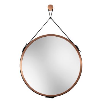 Lustro Scandi Belt - miedziane na pasku 60cm GieraDesign SCD/BT/M/60