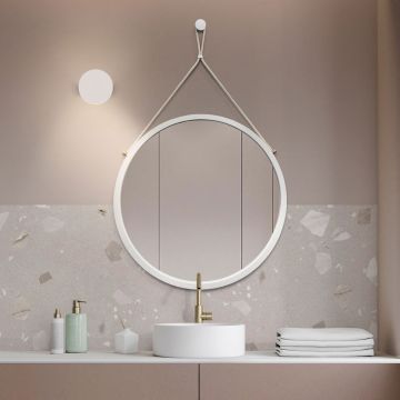 Lustro Scandi Power Cream – wiszące białe 60cm GieraDesign SCP/CR/W/60