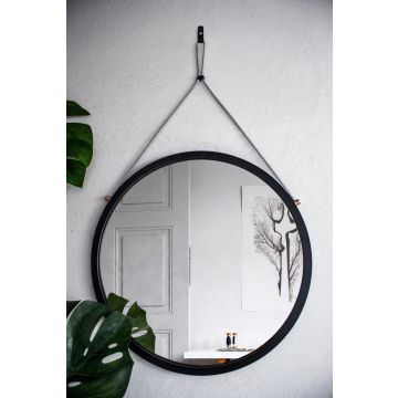 Lustro Scandi Power Chevron – wiszące czarne 60cm GieraDesign SCP/CH/B/60