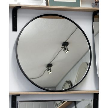 Lustro Scandi Slim – czarne okrągłe 110cm GieraDesign SCD/SL/B/110