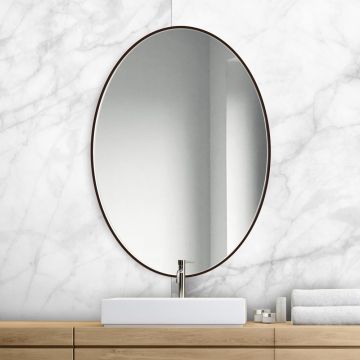 Lustro Scandi Slim owalne czarne 50x75cm GieraDesign SCO/SL/B/50x75