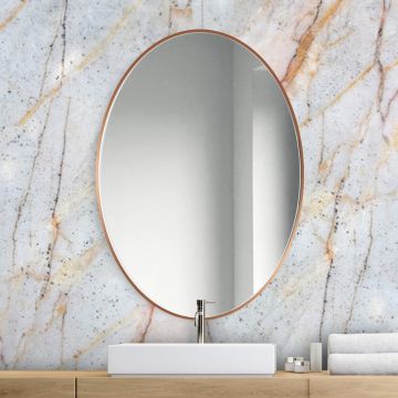 Lustro Scandi Slim owalne miedziane 40x60cm GieraDesign SCO/SL/M/40x60