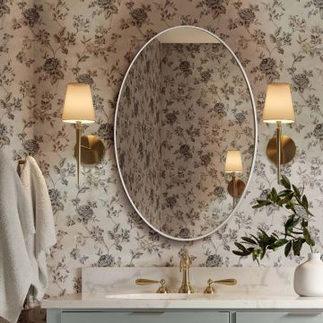 Lustro Scandi Slim owalne białe 70x105cm GieraDesign SCO/SL/W/70x105