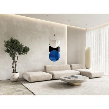 Lustro GieraDesign Sign Temo 30x60/78 czarno-niebieskie TEM/BL/B/30x60/78
