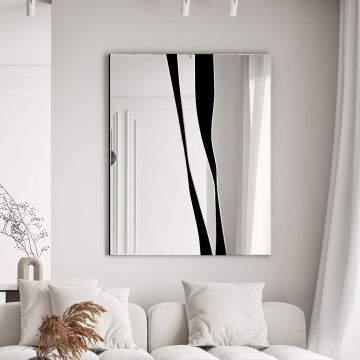 Lustro 72x90 cm GieraDesign Smuga czarne SMU/B/72x90