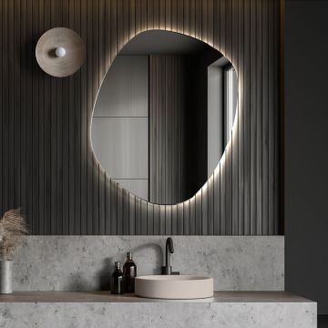 Lustro podświetlane 60x71 cm GieraDesign Roco 4000 K z włącznikiem ROC/OP/LED/A/4000k