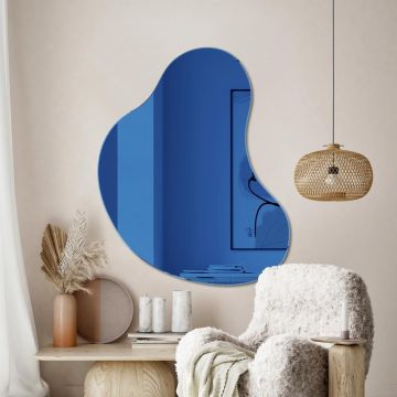 Lustro 120x97 cm GieraDesign Plama NO.5 niebieskie PLA/5/BL/120X97