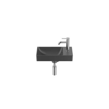 Umywalka ścienna 45x26x15 cm Roca Ona z otw. czarny mat A327681080