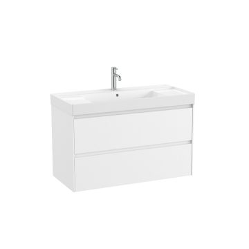 Zestaw łazienkowy Unik z 2 szufladami 100x46x64,5 cm Roca Ona biały mat A851693509