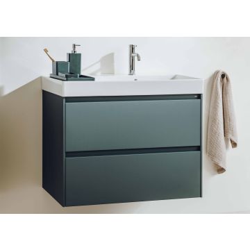 Zestaw łazienkowy Unik z 2 szufladami 80x46x64,5 cm Roca Ona prawy ciemny zielony mat A851690513
