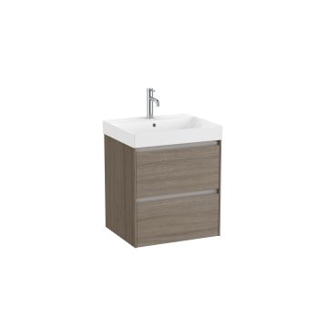 Zestaw łazienkowy Unik z 2 szufladami 55x46x64,5 cm Roca Ona ciemny wiąz A851687511