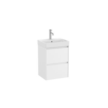 Zestaw łazienkowy Unik Compacto z 2 szufladami 45x36x64,5 cm Roca Ona biały mat A851681509