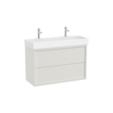 Zestaw szafka z umywalką Unik z 2 szufladami 100x43x60 cm Roca Tura biały mat A852036558