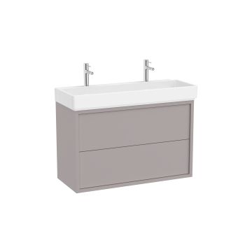Zestaw szafka z umywalką Unik z 2 szufladami 100x43x60 cm Roca Tura szlachetny szary A852036559