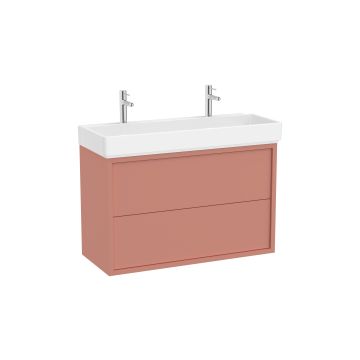 Zestaw szafka z umywalką Unik z 2 szufladami 100x43x60 cm Roca Tura terakota A852036560