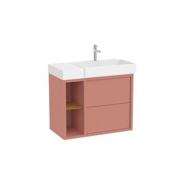 Zestaw szafka z umywalką Unik z 2 szufladami 80x43x60 cm Roca Tura wersja prawa terakota A852027560