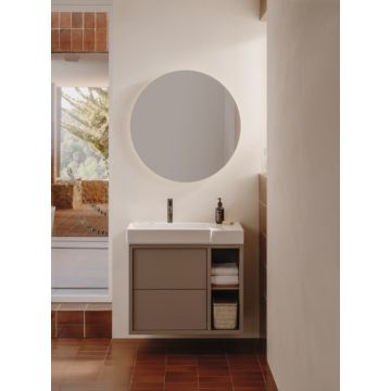 Zestaw szafka z umywalką Unik z 2 szufladami 80x43x60 cm Roca Tura wersja lewa szlachetny szary A852028559