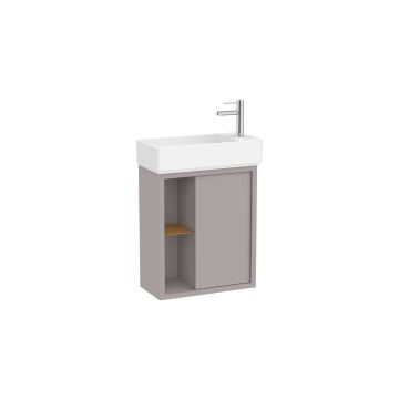 Zestaw szafka z umywalką Unik Compacto 55x27,5x60 cm Roca Tura szlachetny szary A852022559