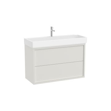 Zestaw szafka z umywalką Unik z 2 szufladami 100x43x60 cm Roca Tura biały mat A852035558