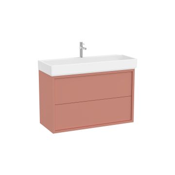 Zestaw szafka z umywalką Unik z 2 szufladami 100x43x60 cm Roca Tura terakota A852035560