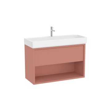 Zestaw szafka z umywalką Unik z 1 szufladą 100x43x60 cm Roca Tura terakota A852037560