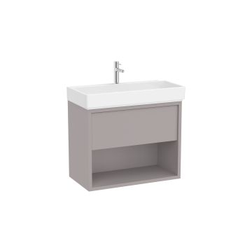 Zestaw szafka z umywalką Unik z 1 szufladą 80x43x60 cm Roca Tura szlachetny szary A852030559