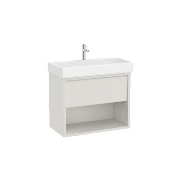Zestaw szafka z umywalką Unik z 1 szufladą 80x43x60 cm Roca Tura biały mat A852030558
