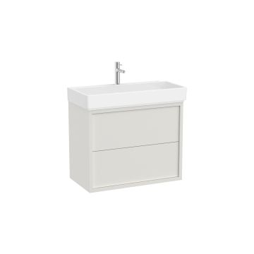 Zestaw szafka z umywalką Unik z 2 szufladami 80x43x60 cm Roca Tura biały mat A852033558