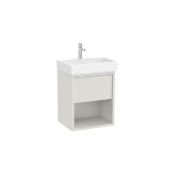 Zestaw szafka z umywalką Unik z 1 szufladą 55x43x60 cm Roca Tura biały mat A852024558