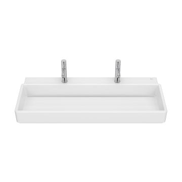 Umywalka ścienna 100x43x15,5 cm Roca Tura z 2 otw. biała A327699000