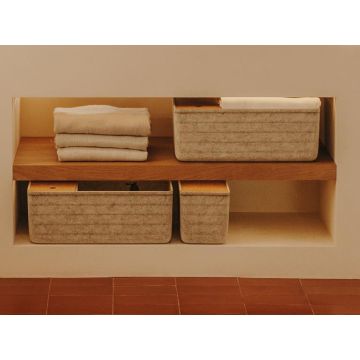 Duży pojemnik do łazienki z recyklingowanego filcu Roca Tura A818024N10