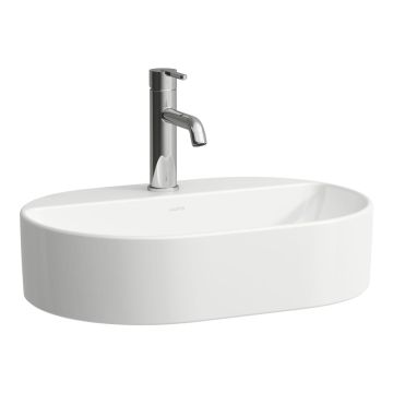 Umywalka nablatowa 55x38 cm Laufen Savoy z otw. bez przelewu biała H8129450001111