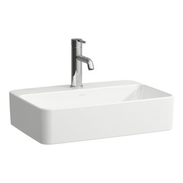 Umywalka nablatowa prostokątna 55x38 cm Laufen Savoy z otw. z przelewem biała H8169450001041